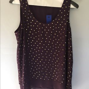 Deep plum with gold flecks tank